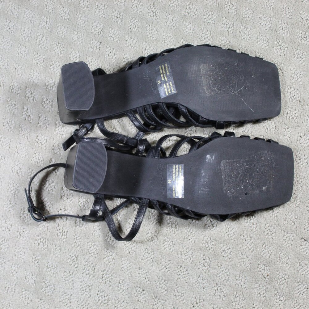 Seychelles Size 11 Black Strappy 3" Block Heels - Picture 7 of 7